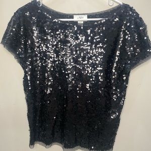 Black sequins LOFT top